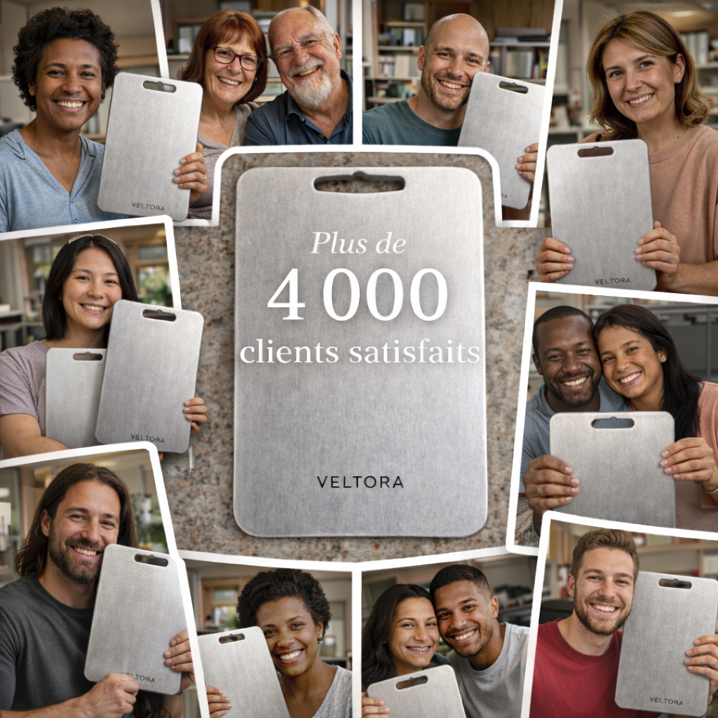VELTORA® - Planche à découper en titane pur certifié